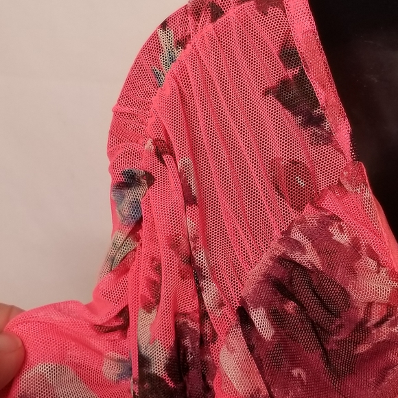 Free Press ruched mesh crop top floral - Picture 9 of 10